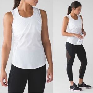 Lululemon Run With The Sun Tank White SZ 6